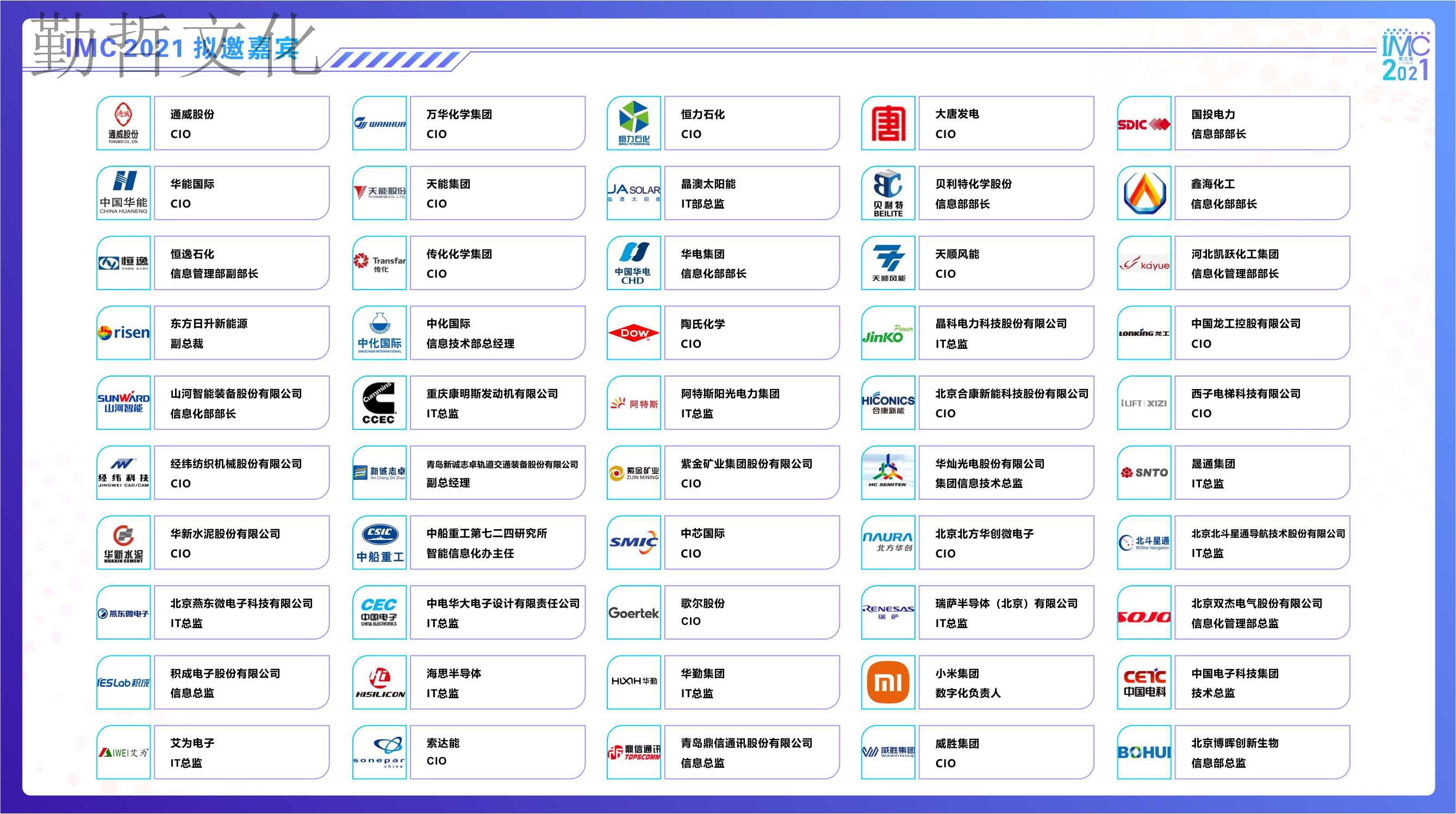 IMC2021第三届中国智造CIO峰会